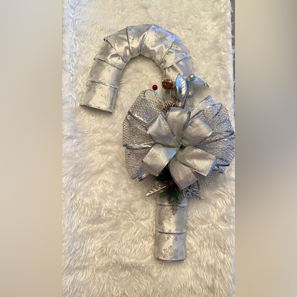 Handmade Candy Cane Holiday Door Hanger